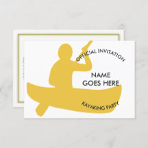 Invitación personalizada del partido Kayaking