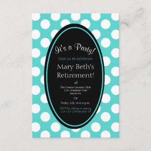 Invitación personalizada del partido Polka Dot Ver