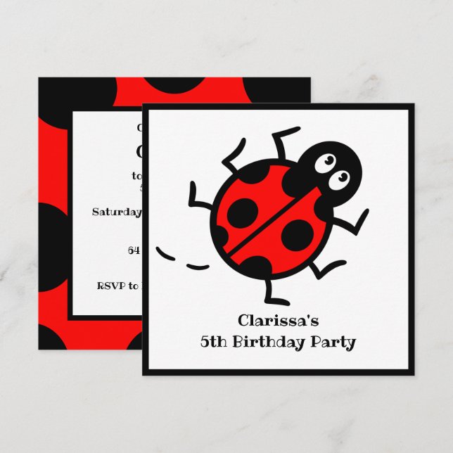Invitación personalizada del patrón de pájaro larg (Anverso / Reverso)