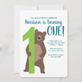 Invitación personalizada del primer cumpleaños al 