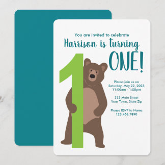 Invitación personalizada del primer cumpleaños al