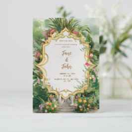 Invitación [Personalizada] Elegante y moderna Boda Jardín