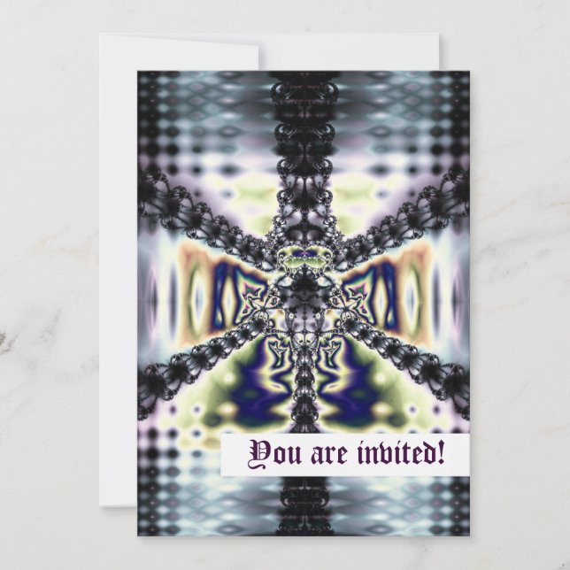 Invitación personalizada Espacio Púrpura (Anverso)