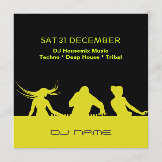 Invitación personalizada fiesta adaptable de DJ