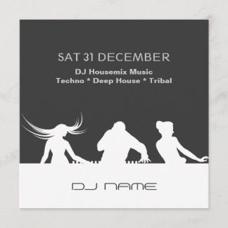 Invitación personalizada fiesta adaptable de DJ