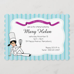 Invitación personalizada fiesta de cocinar