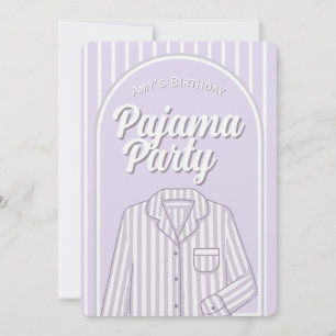 Invitación personalizada - Fiesta de pijamas para 