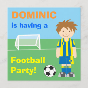 Invitación personalizada fiesta del fútbol
