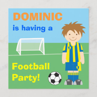 Invitación personalizada fiesta del fútbol