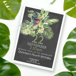 Invitación Personalizada la fiesta de cumpleaños de los dinos