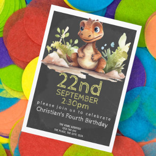 Invitación Personalizada la fiesta de cumpleaños de los dinos