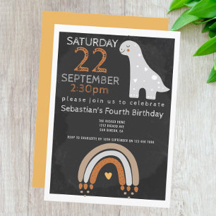 Invitación Personalizada la fiesta de cumpleaños de los dinos