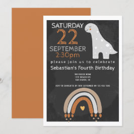 Invitación Personalizada la fiesta de cumpleaños de los dinos
