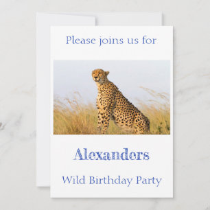Invitación Personalizada la fiesta de cumpleaños salvaje Chee