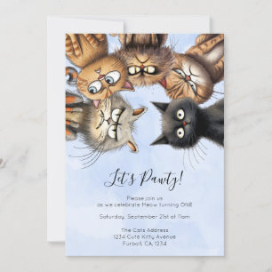 Invitación Personalizada la ruta de natalidad del gato