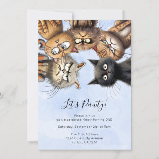 Invitación Personalizada la ruta de natalidad del gato