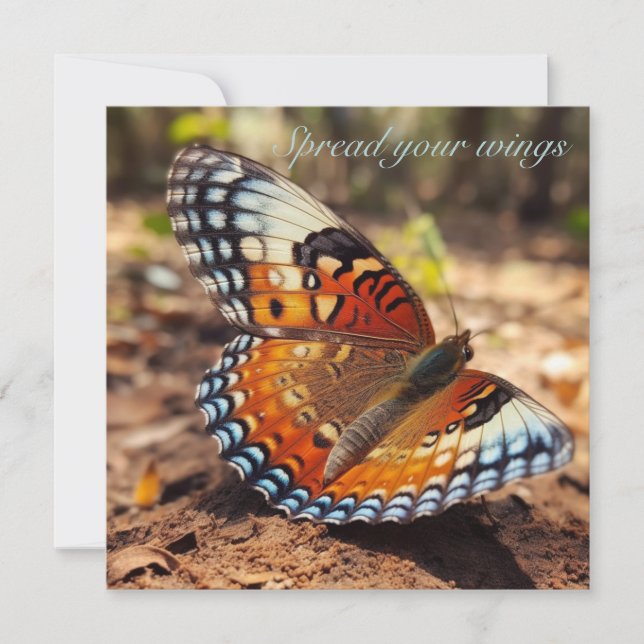 Invitación Personalizada Mariposa Abre Tus Alas (Anverso)