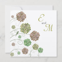 Invitación personalizada oro banal de la dalia del