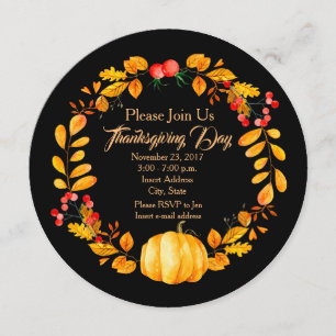 Invitación personalizada otoño de la acción de