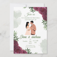 Invitación Personalizada para Aniversario de Boda