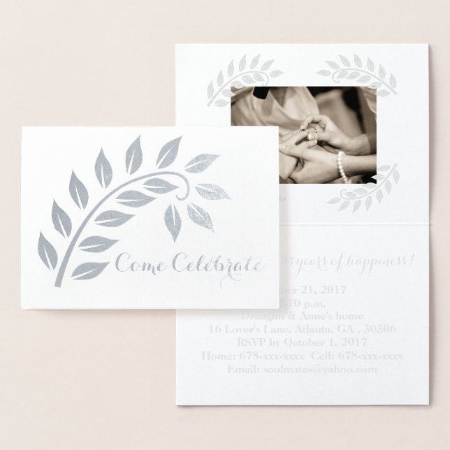 Invitación personalizada para aniversario de bodas (Demostración)