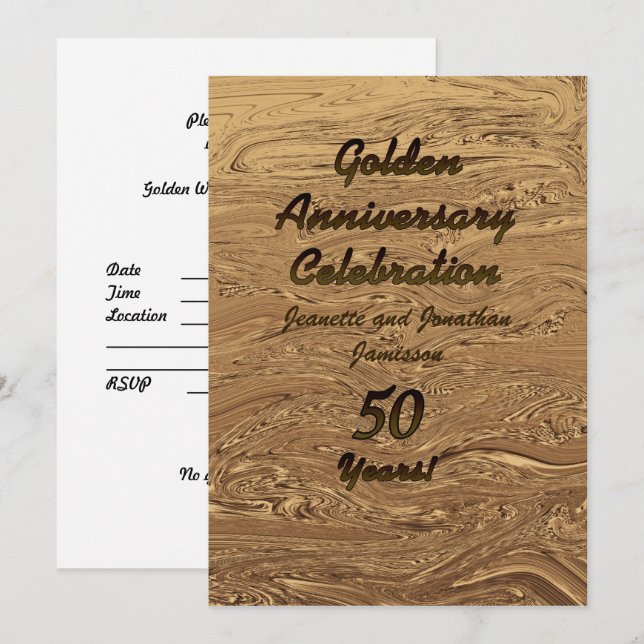 Invitación personalizada para aniversario de bodas (Anverso / Reverso)