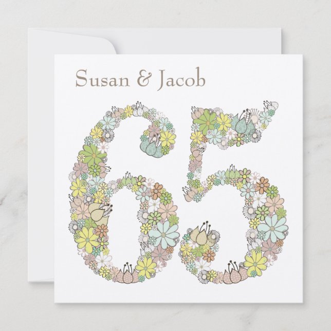 Invitación personalizada para aniversario de bodas (Anverso)