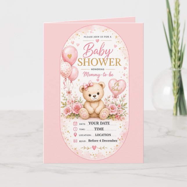 Invitación Personalizada para Baby Shower (Anverso)