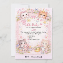 Invitación Personalizada para Baby Shower con Tema