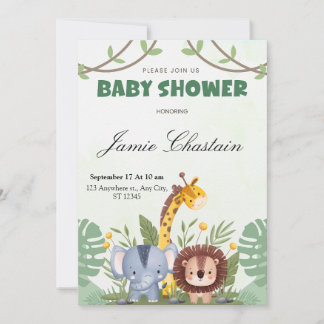 Invitación personalizada para baby shower de anima