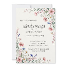 Invitación Personalizada para Baby Shower de Flor