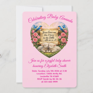 Invitación Personalizada para Baby Shower de Niña