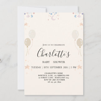 Invitación personalizada para baby shower de niña