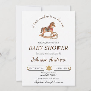 Invitación personalizada para baby shower de vaque