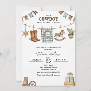 Invitación personalizada para baby shower de vaque