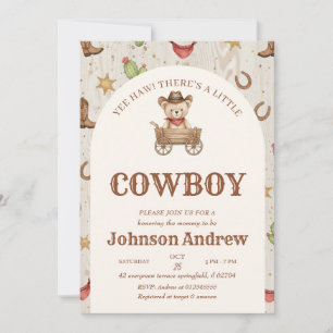 Invitación personalizada para baby shower de vaque