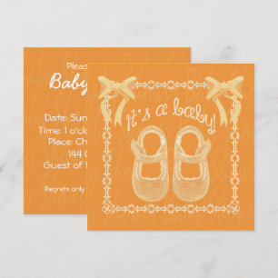 Invitación personalizada para baby shower unisex n