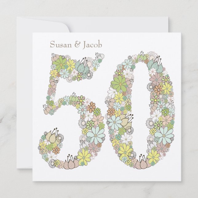 Invitación Personalizada para Bodas de Oro (50 Ani (Anverso)