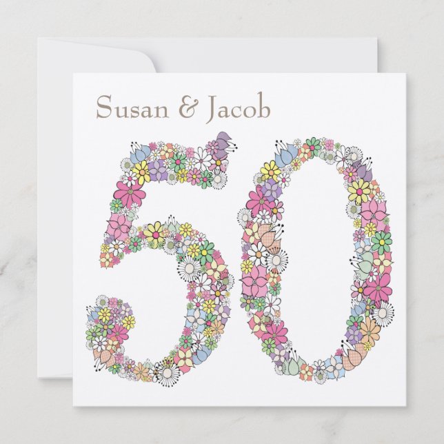 Invitación Personalizada para Bodas de Oro (50 Ani (Anverso)