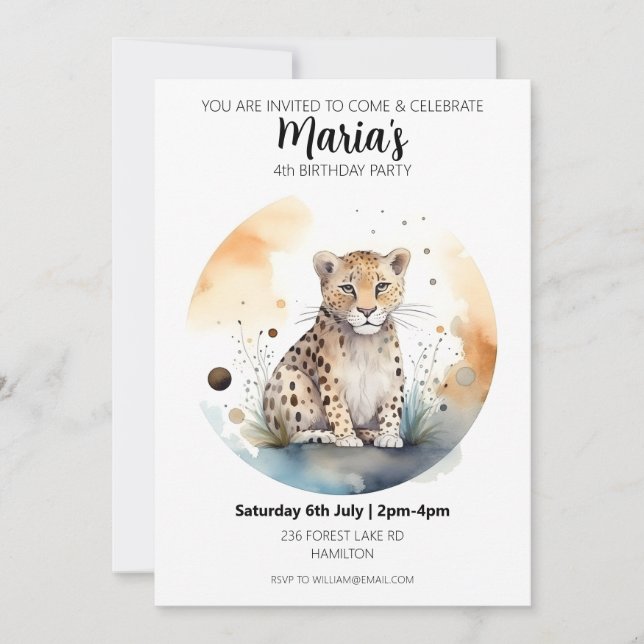 Invitación Personalizada para Cumpleaños de Niños (Anverso)