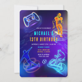 Invitación personalizada para cumpleaños número 13