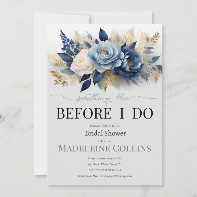 Invitación personalizada para despedida de soltera (Anverso)