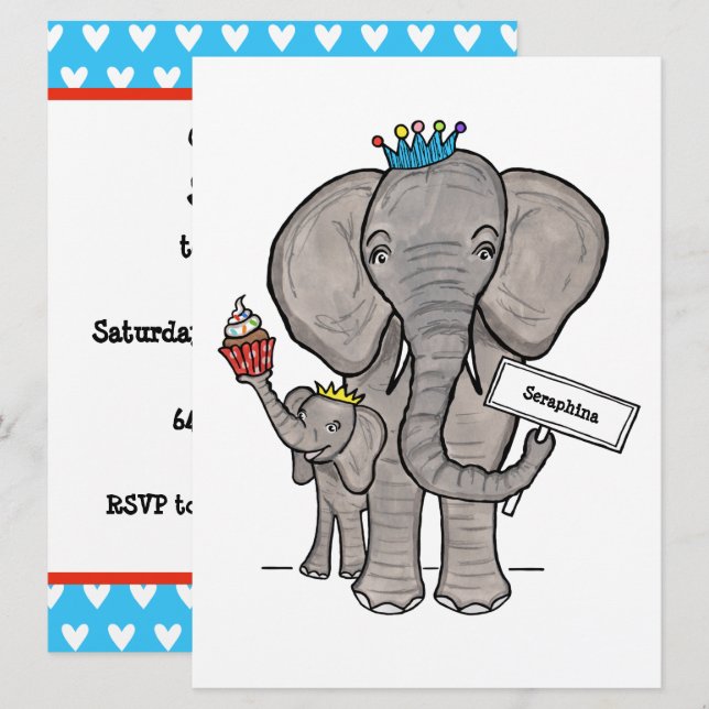 Invitación personalizada para el cumpleaños del el (Anverso / Reverso)