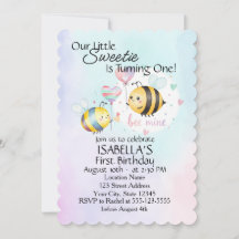 Invitación personalizada para el primer cumpleaños