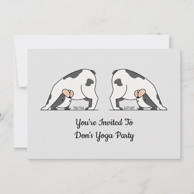 Invitación personalizada para el tema del perro de (Anverso)