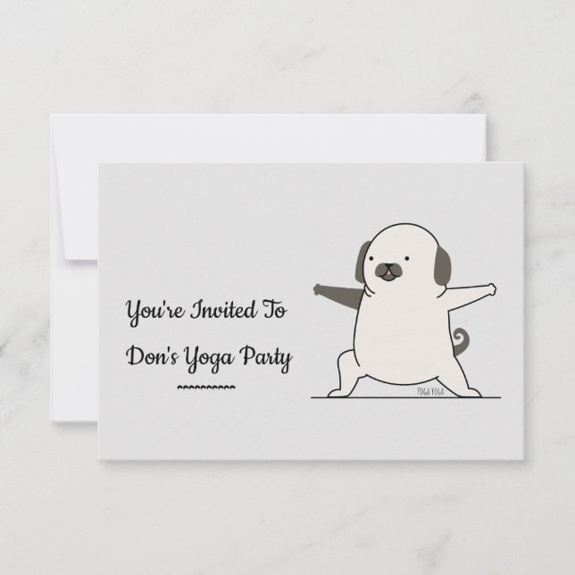 Invitación personalizada para el tema del perro de (Anverso)