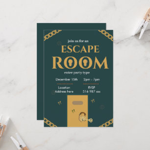 Invitación personalizada para escape room