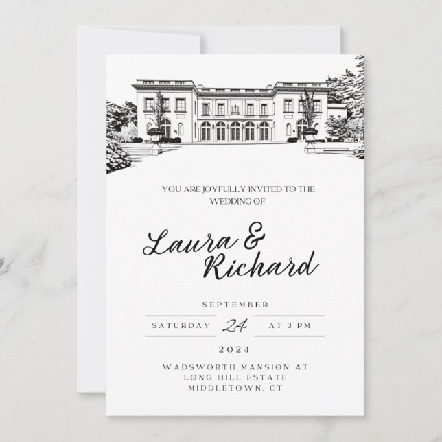 Invitación personalizada para eventos en Wadsworth (Anverso)