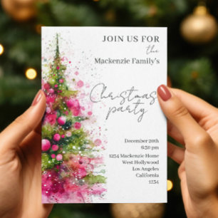 Invitación personalizada para fiesta de árbol de N