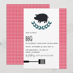 Invitación personalizada para fiesta de barbacoa